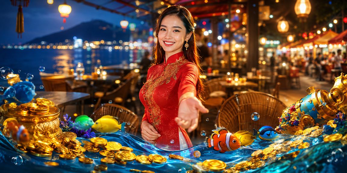 Người dùng mặc áo dài tại Vũng Tàu tham gia cá cược trực tuyến bên bờ biển